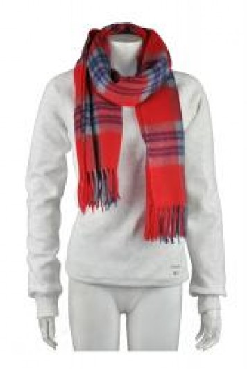 Scarf001:秋冬針織圍巾 來樣訂做 格子流蘇圍巾
